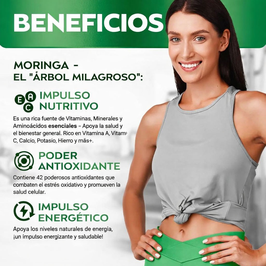 Cápsulas de Polvo de Moringa